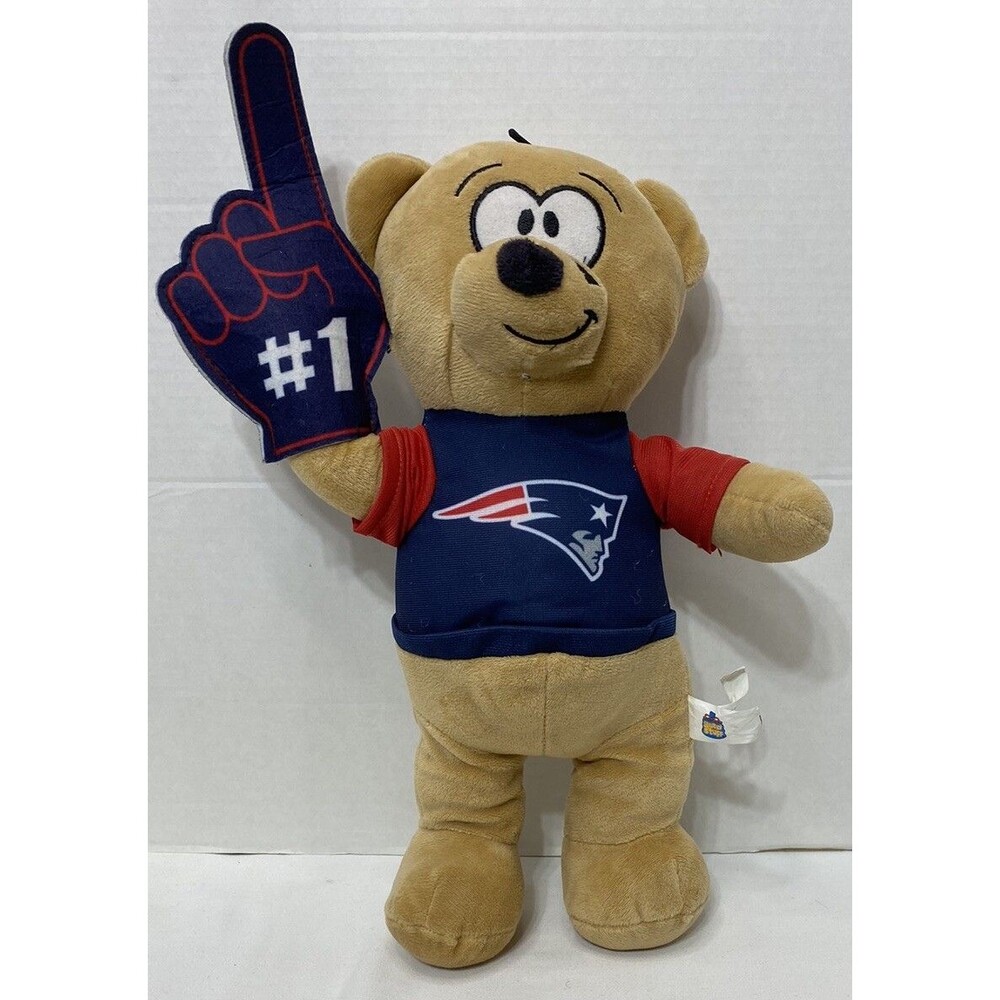 Good Stuff NFL Plush Bear New England Patriots Jersey and #1 Finger